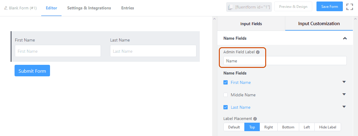 Custom WordPress Form