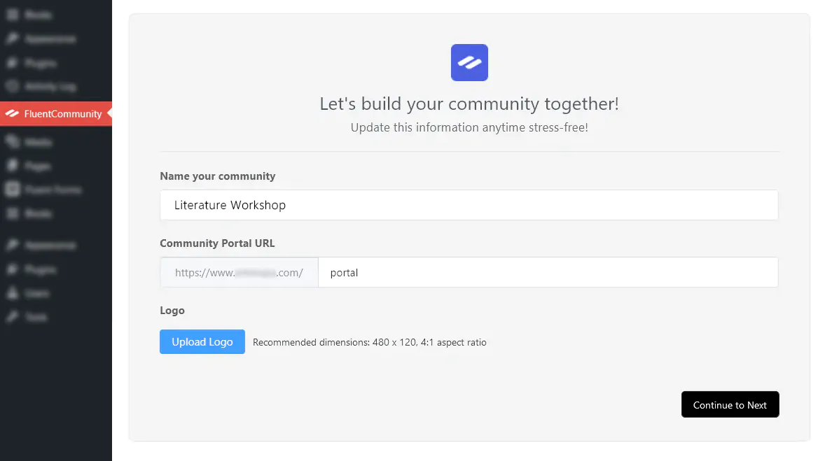 Setup Fluentcommunity