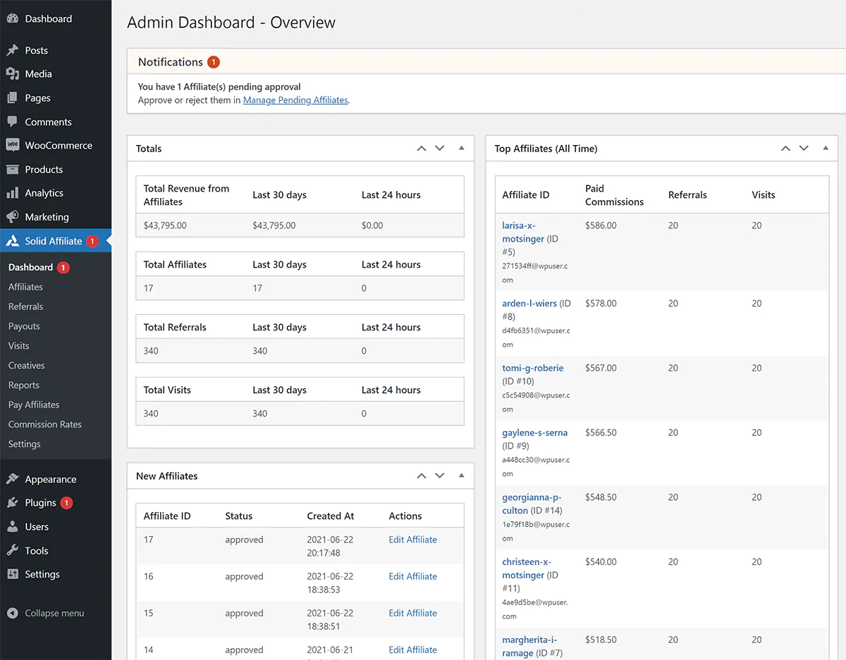 Solid Affilliate Screenshot 1