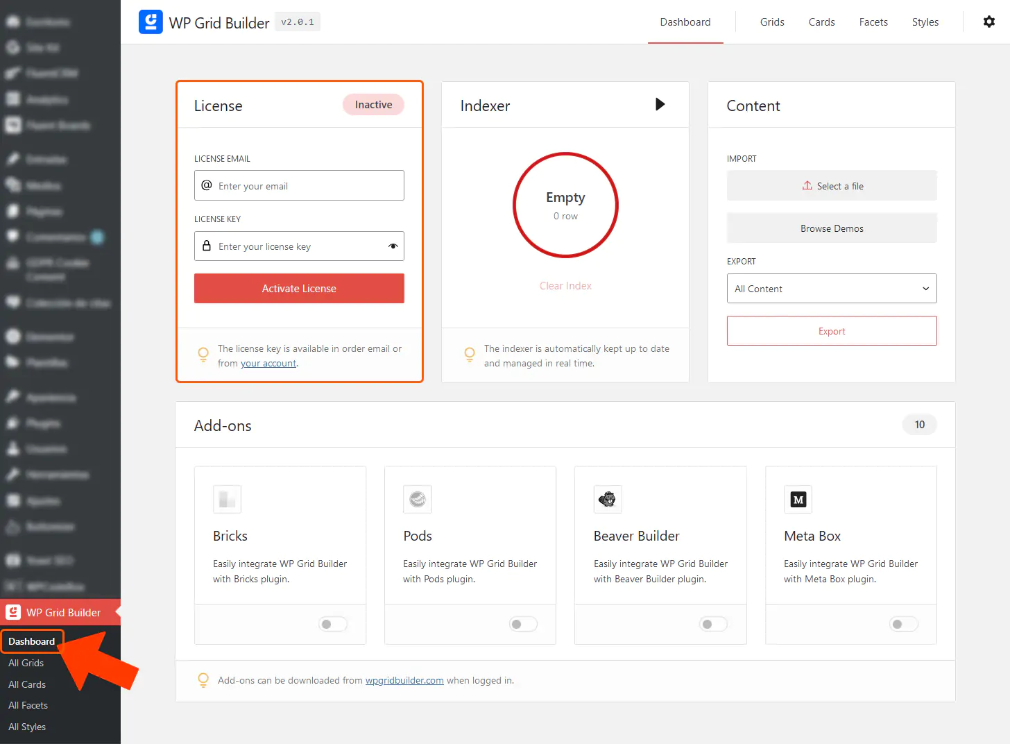 Wp grid builder license