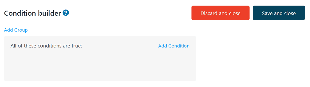 Wpcodebox Condition Builder